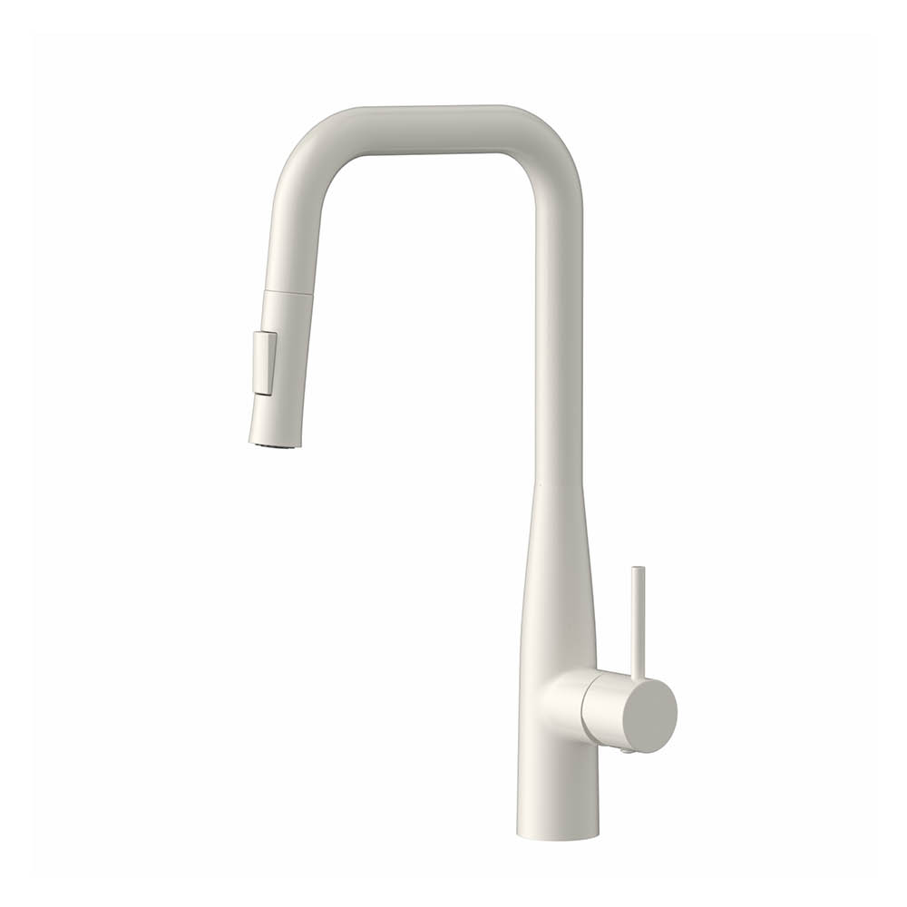 Mitigeur monocommande de cuisine blanc mat lisse — RUBICER