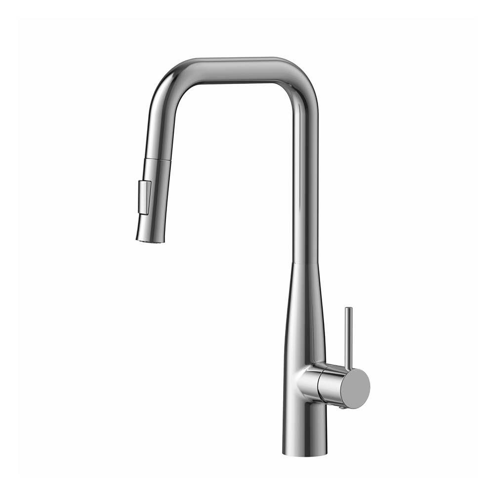 Mitigeur monocommande de cuisine chromé lisse — RUBICER