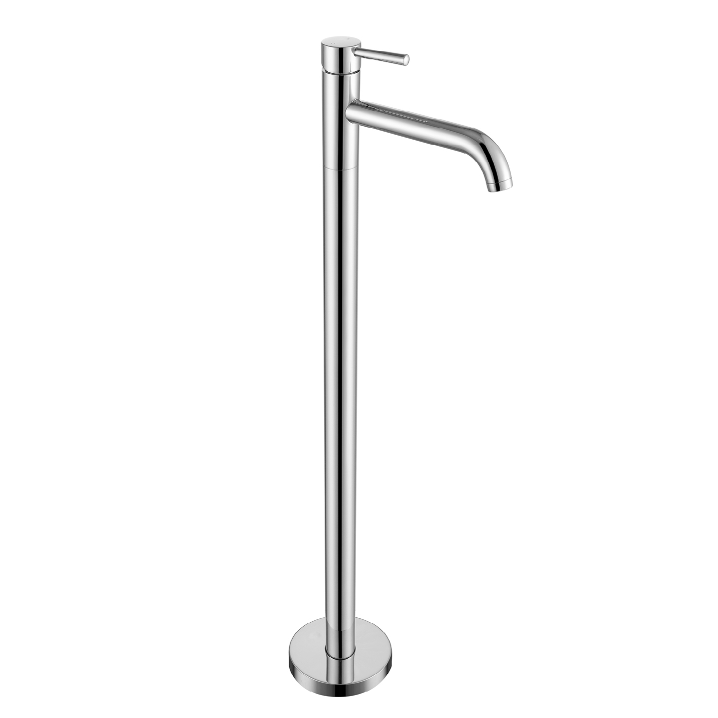 Robinet mitigeur de lavabo monocommande chromé à fixation sur pied — RUBICER