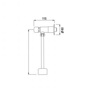 Robinet chronométré Heure de l'urinoir avec tube et miroir — RUBICER – Image 2