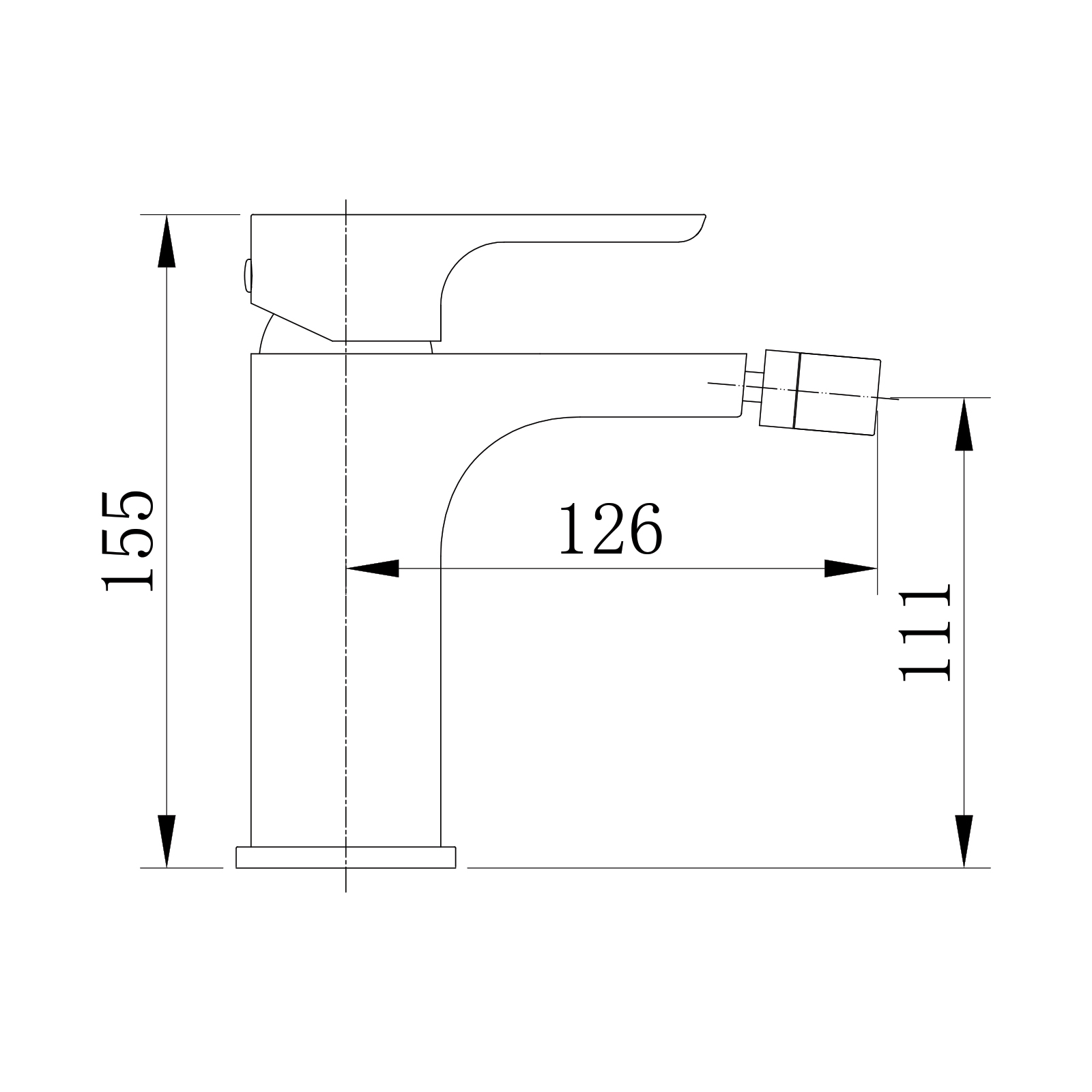 Levier de style bidet blanc — RUBICER – Image 2
