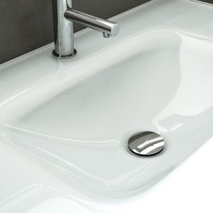 Vasque en verre laqué blanc 1m — RUBICER