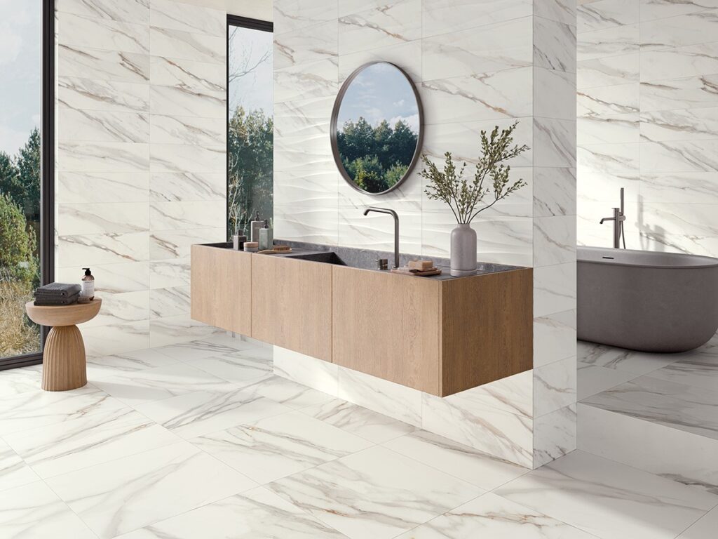Ambiance de la collection Bronzatta RB — faïence murale Cristacer