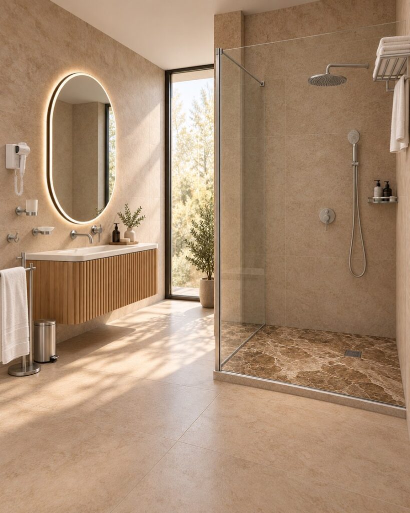 Spa de pierre · Coral Stone · Nickel brossé