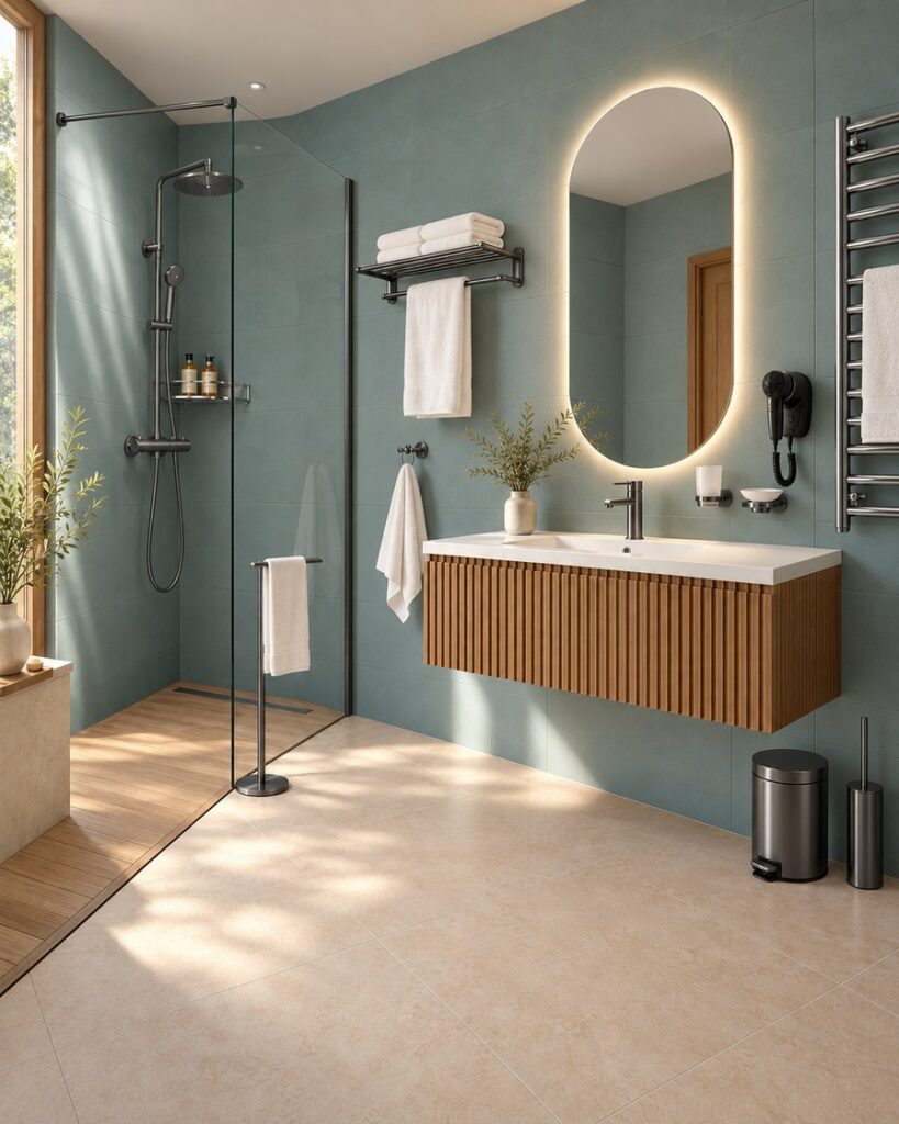 Colormatt, parenthèse aqua · Colormatt Aqua · 30 × 90 cm · Gun métal