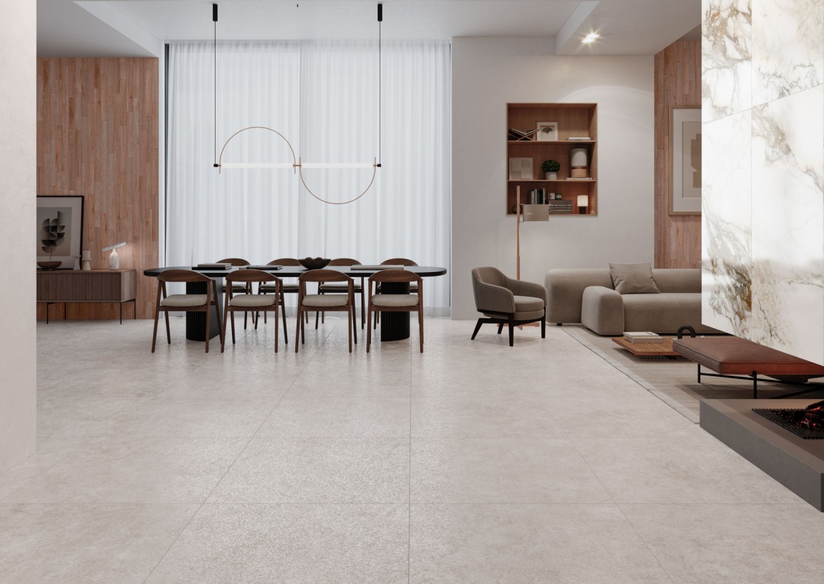 Ambiance fabricant — Blent — grès cérame effet béton Cristacer
