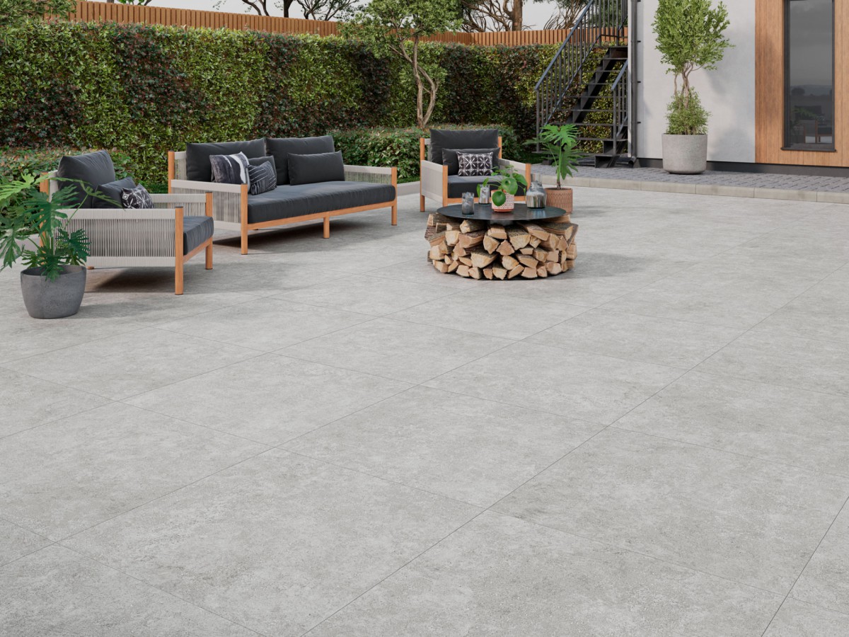 Ambiance fabricant — Blent — grès cérame effet béton Cristacer