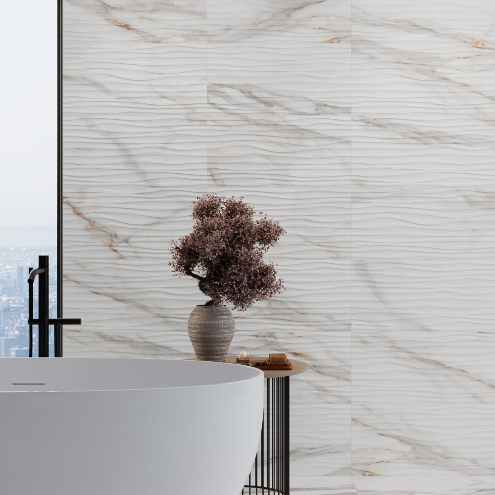Ambiance fabricant — Bronzatta — grès cérame effet marbre Cristacer