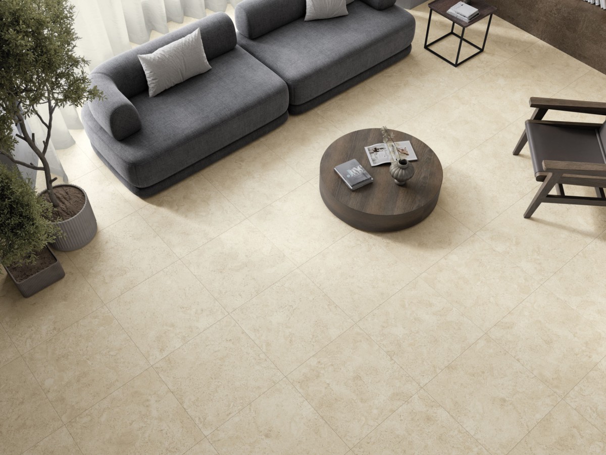 Ambiance fabricant — Coral Stone — grès cérame effet pierre Cristacer