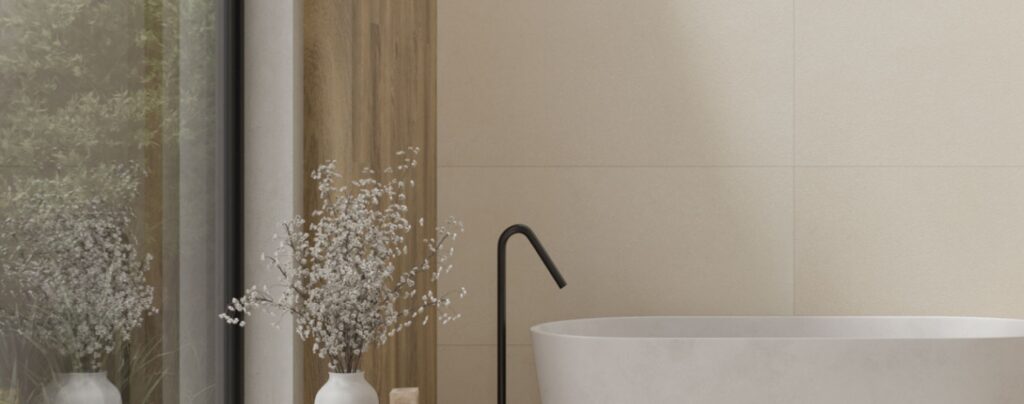 Ambiance de la collection Morris Cristacer – grès cérame effet bois