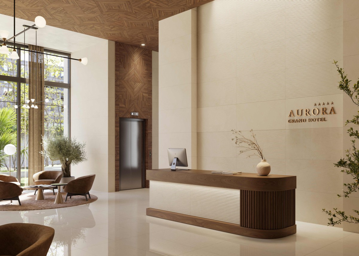 Crema Marfil Glide — décor mural Cristacer