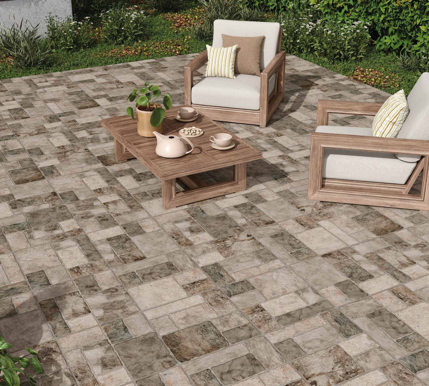 Ambiance de la collection Maer — carrelage en grès