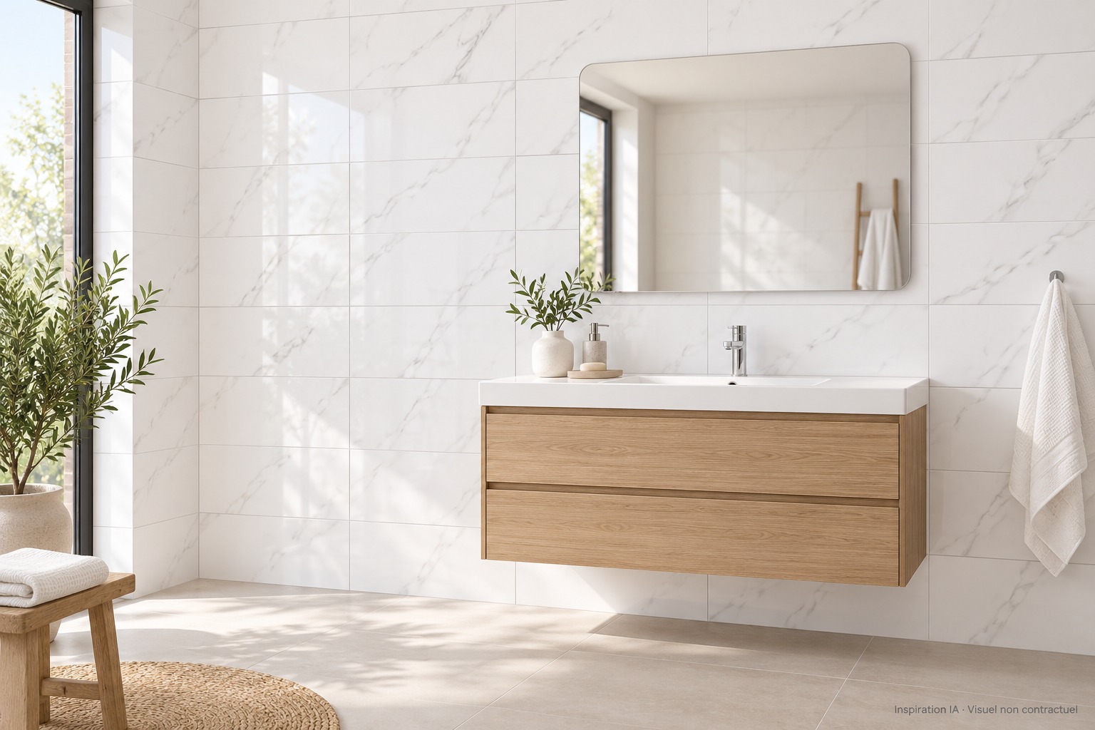 Ambiance de la collection Minerva 25X40 — revêtement mural Cristacer