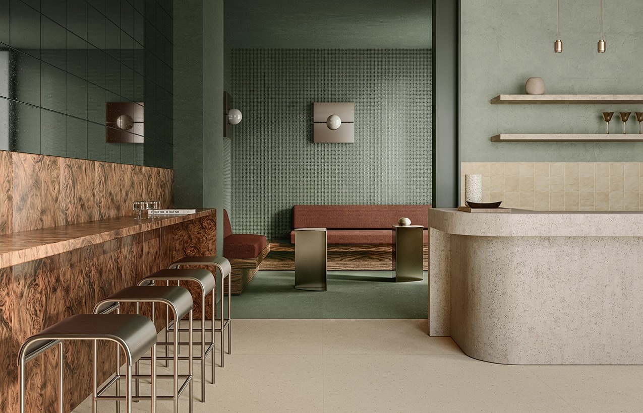 Ambiance de la collection Multiforme Mira — carrelage