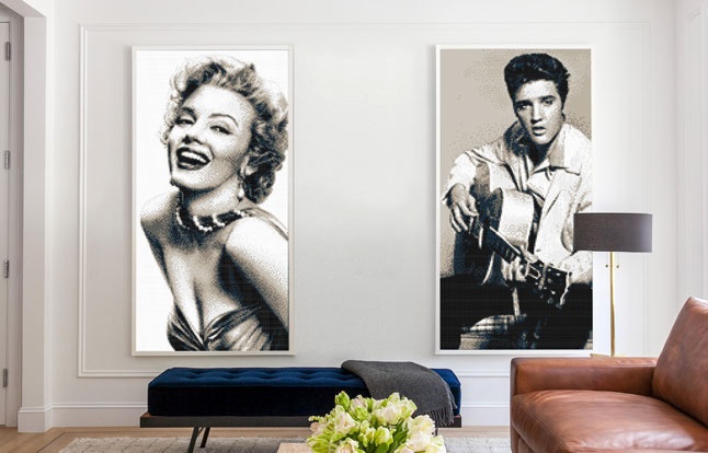 Elvis Presley — portrait en mosaïque de verre Rubicer