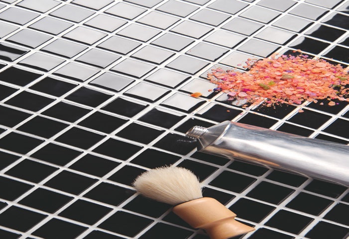 Ambiance de la collection Architect Glass — mosaïque Rubicer
