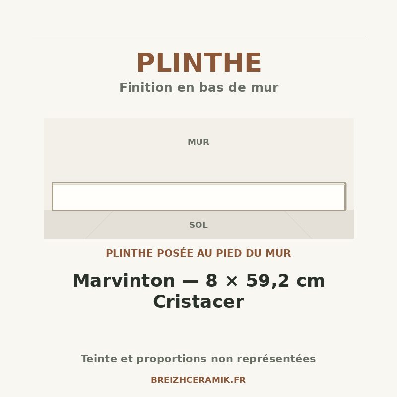 Plinthe — Plinthe Marvinton — 8 × 59,2 cm Cristacer — schéma générique