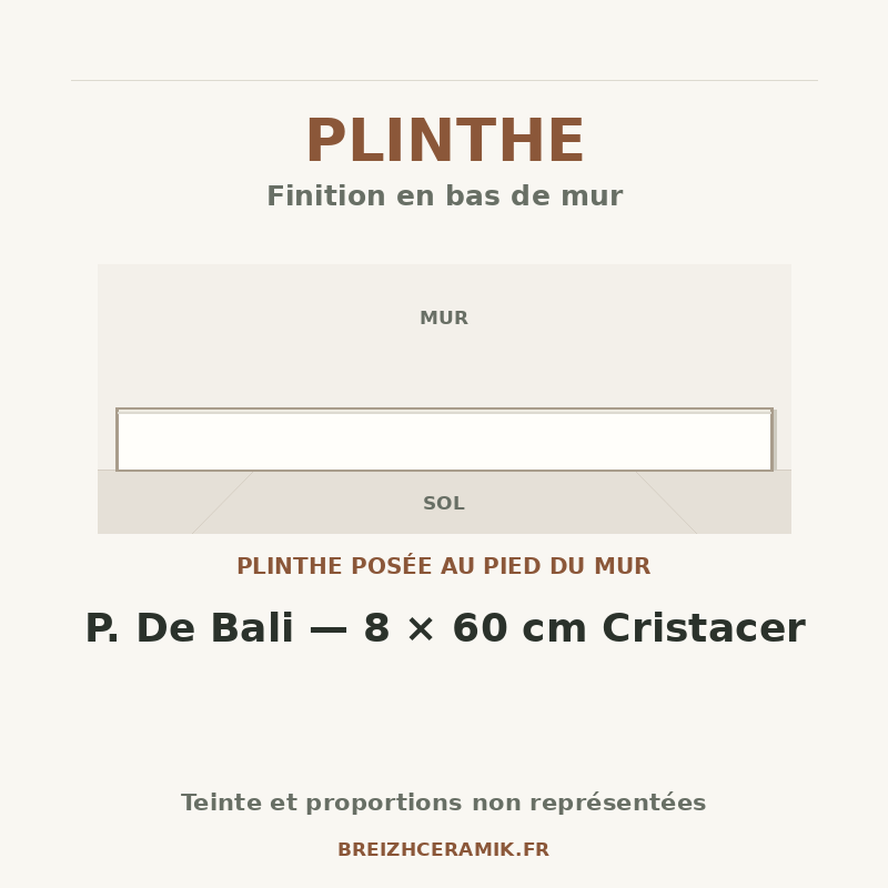 Plinthe — Plinthe P. De Bali — 8 × 60 cm Cristacer — schéma générique