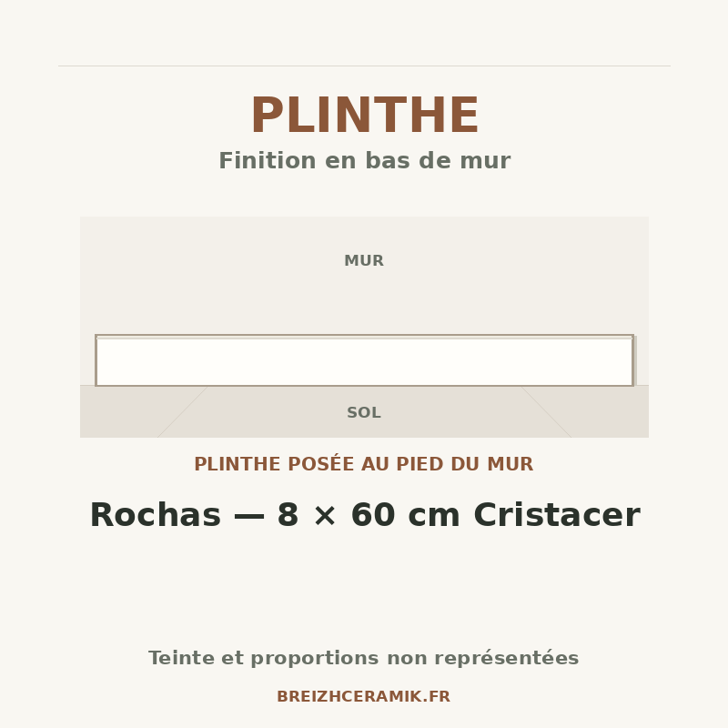 Plinthe — Plinthe Rochas — 8 × 60 cm Cristacer — schéma générique