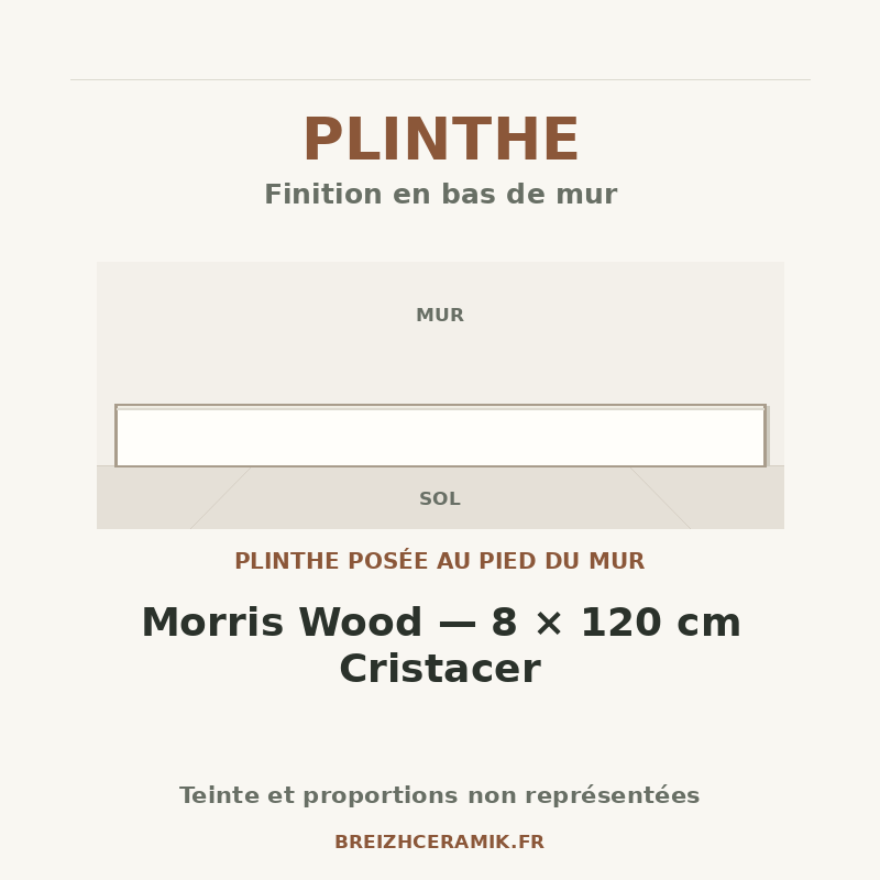 Plinthe — Plinthe Morris Wood — 8 × 120 cm Cristacer — schéma générique