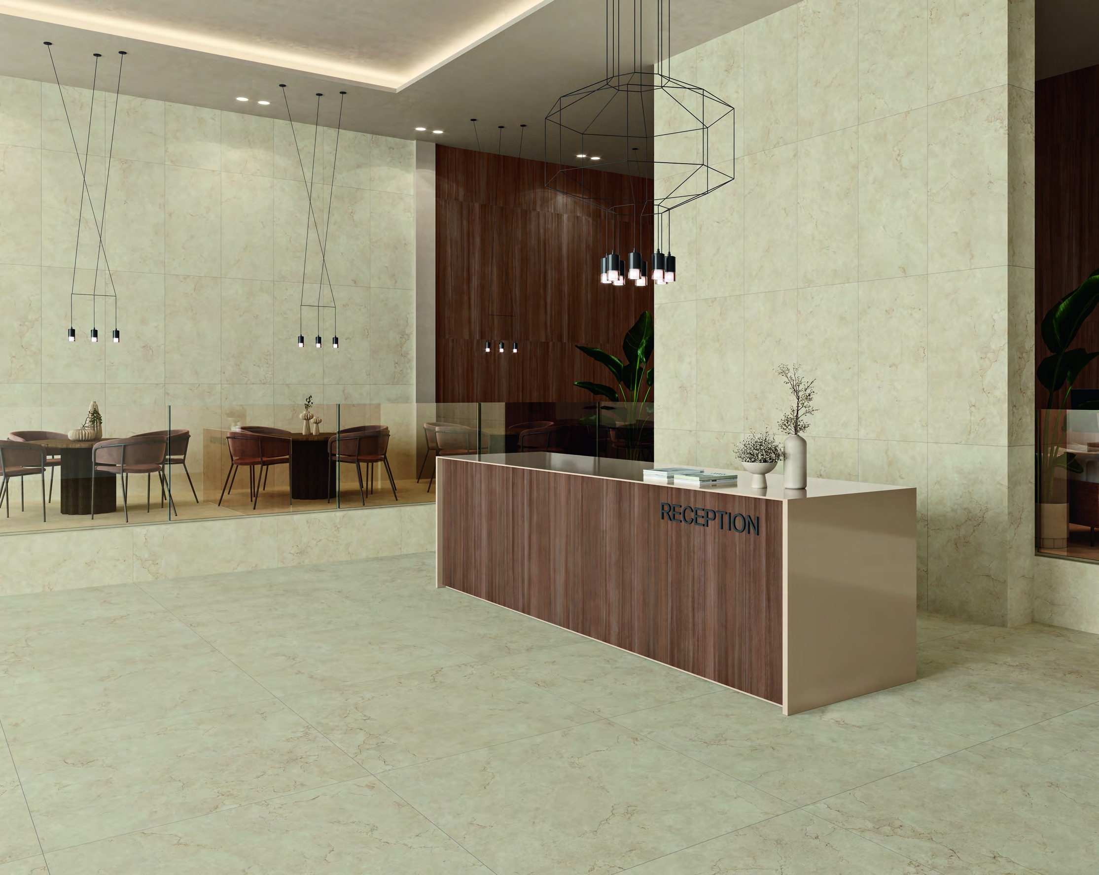 Ambiance de la collection Premium — carrelage mural en pâte blanche