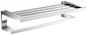 Porte-serviettes avec tablette Status 60 cm — chromé — RUBICER