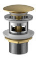 Bonde de lavabo Click-Clack — doré brossé — RUBICER
