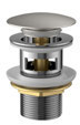 Bonde de lavabo Click-Clack — nickel mat — RUBICER