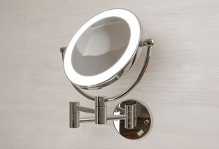 Miroir grossissant mural ×3 avec LED — RUBICER