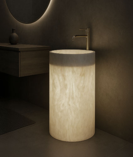 Bonde de lavabo Uno — beige mat — RUBICER
