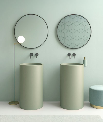 Bonde de lavabo Uno — vert sauge — RUBICER