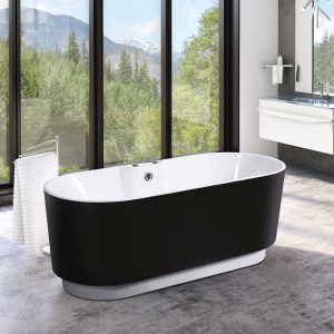 Baignoire Zen Whirlpool en acrylique blanc brillant — RUBICER