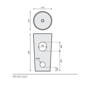 Lavabo en lingot d'argent sur pied — RUBICER – Image 2