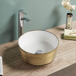 Lavabo rond en or - RS103CLJ — RUBICER