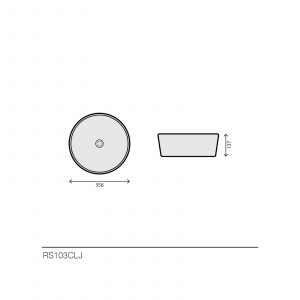 Lavabo rond en or - RS103CLJ — RUBICER – Image 2