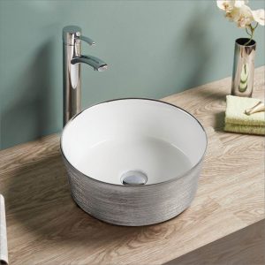 Lavabo rond en argent – RS103CLS — RUBICER