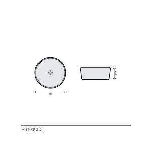 Lavabo rond en argent – RS103CLS — RUBICER — visuel 2