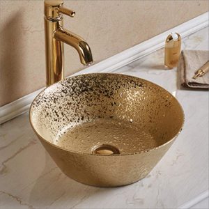 Lavabo rond doré - RS108SJO — RUBICER