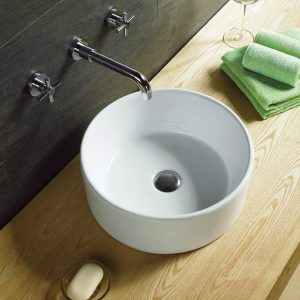 Lavabo rond blanc - RS218 — RUBICER