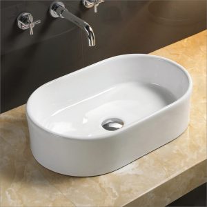 Lavabo ovale blanc - RS239 — RUBICER