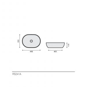 Lavabo ovale blanc - RS241A — RUBICER – Image 2