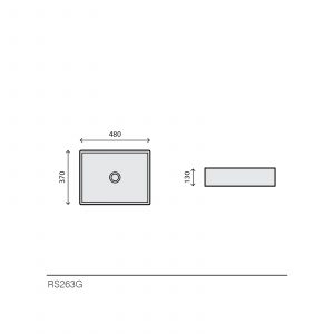 Lavabo rectangulaire en or - RS263G — RUBICER – Image 2