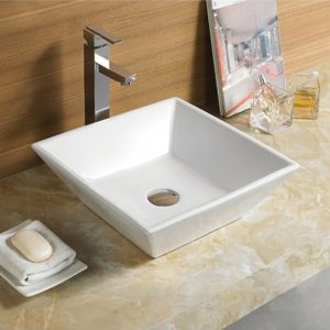 Lavabo carré blanc - RS287 — RUBICER