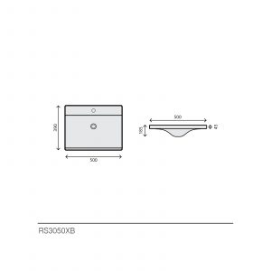 Lavabo rectangulaire blanc - RS3050XB — RUBICER – Image 2