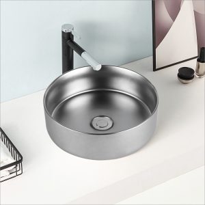 Lavabo rond en céramique - RS308MTSIL — RUBICER