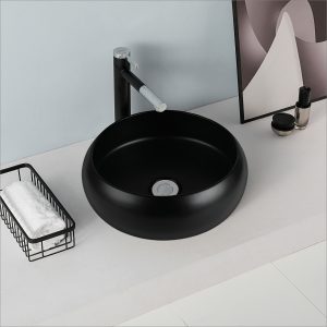 Lavabo rond en céramique - RS323MTBL — RUBICER