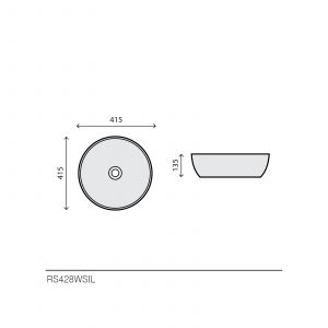 Lavabo rond en céramique - RS428WSIL — RUBICER – Image 2