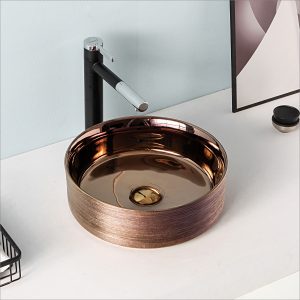 Lavabo rond en céramique – RS524RG — RUBICER