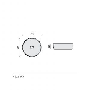 Lavabo rond en céramique – RS524RG — RUBICER — visuel 2