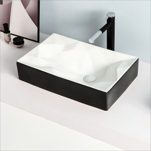 Lavabo rectangulaire en céramique - RS526ASPRBR — RUBICER